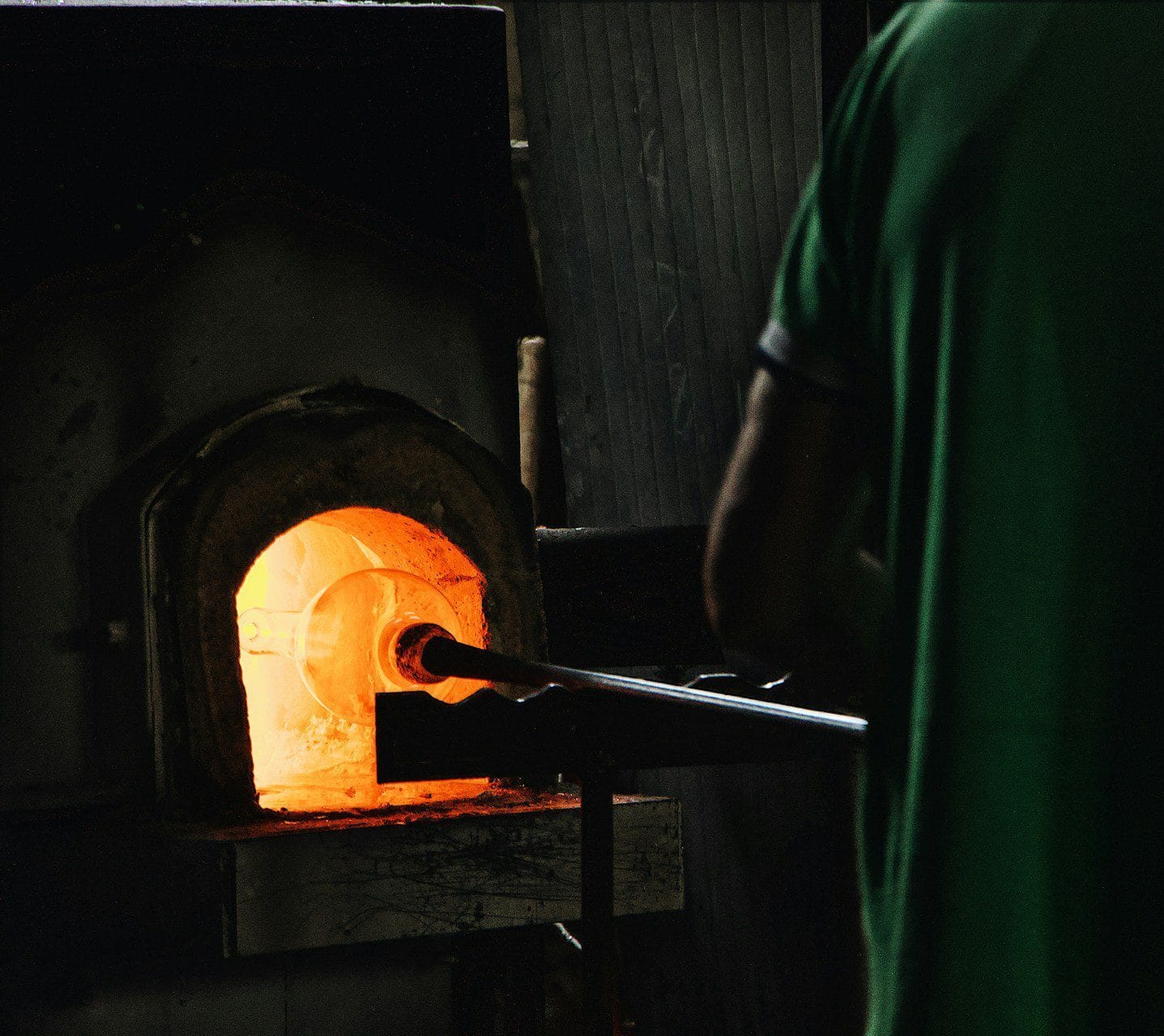 lavorazione del vetro soffiato di murano
